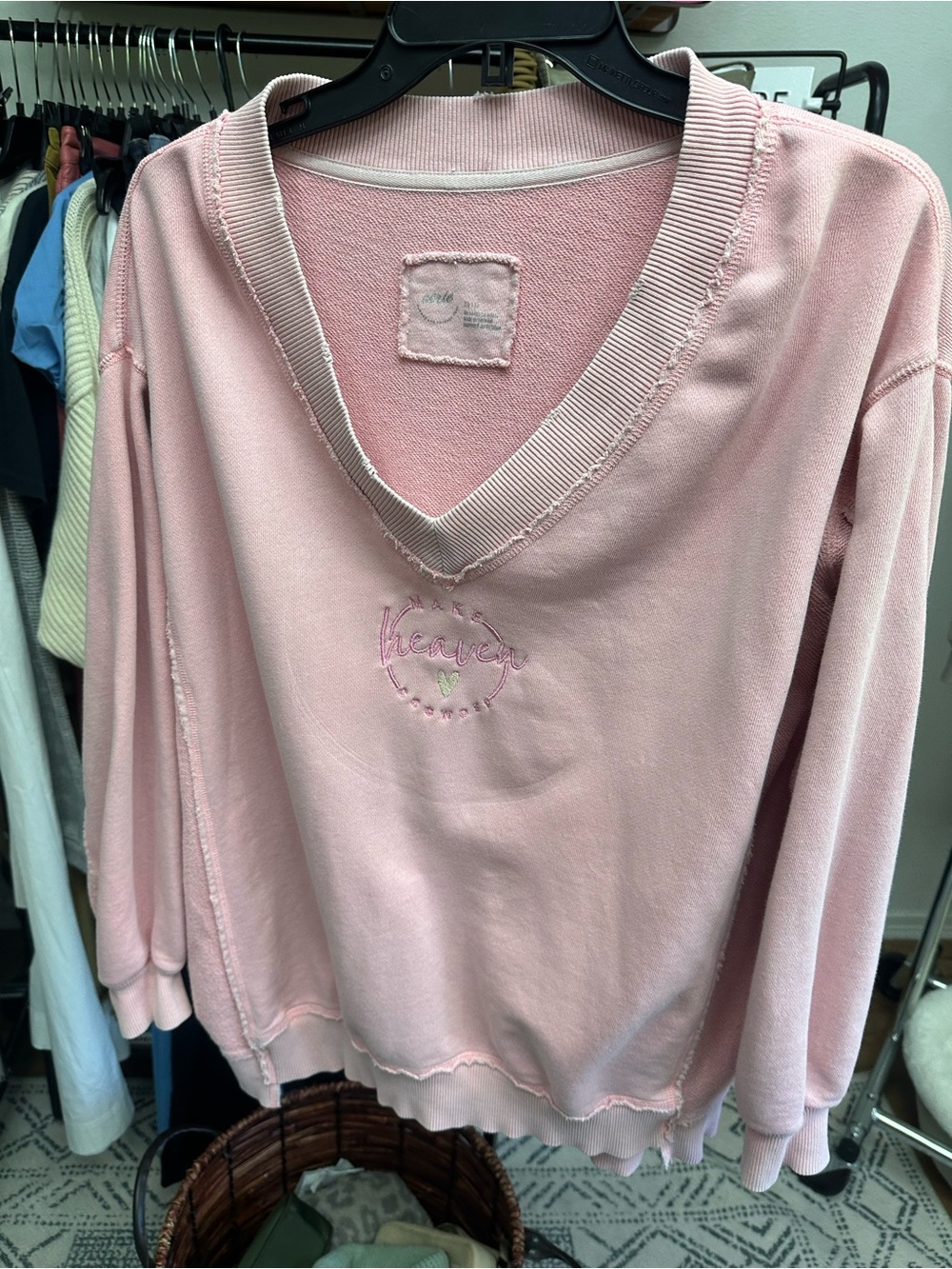 Simply Stitched- Make Heaven Crowded Oversized Aerie. - Picture 2 of 5